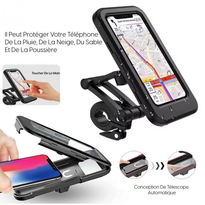 Phone Holder Waterproof 360° Rotation with Water-Resistant Screen
