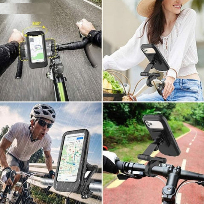 Phone Holder Waterproof 360° Rotation with Water-Resistant Screen
